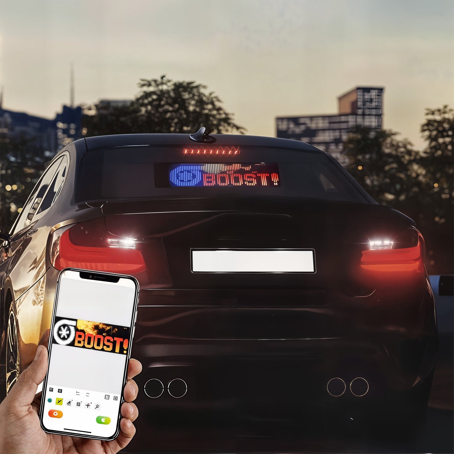 LUX Scrolling Huge Bright Advertising LED Signs, Flexible Bluetooth App Control Custom.