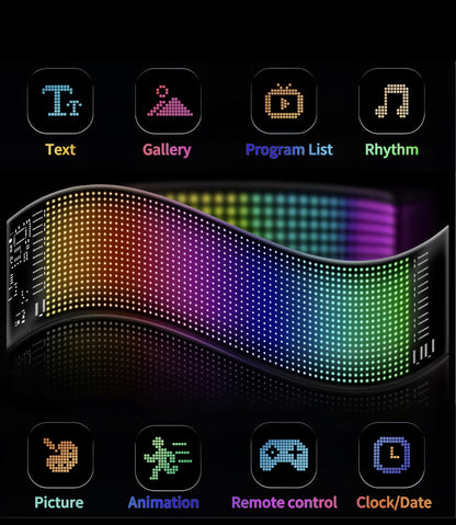 LUX Scrolling Huge Bright Advertising LED Signs, Flexible Bluetooth App Control Custom.