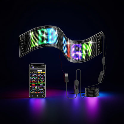 LUX Scrolling Huge Bright Advertising LED Signs, Flexible Bluetooth App Control Custom.