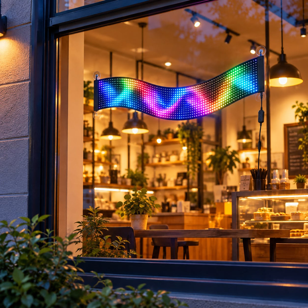 LUX Scrolling Huge Bright Advertising LED Signs, Flexible Bluetooth App Control Custom.